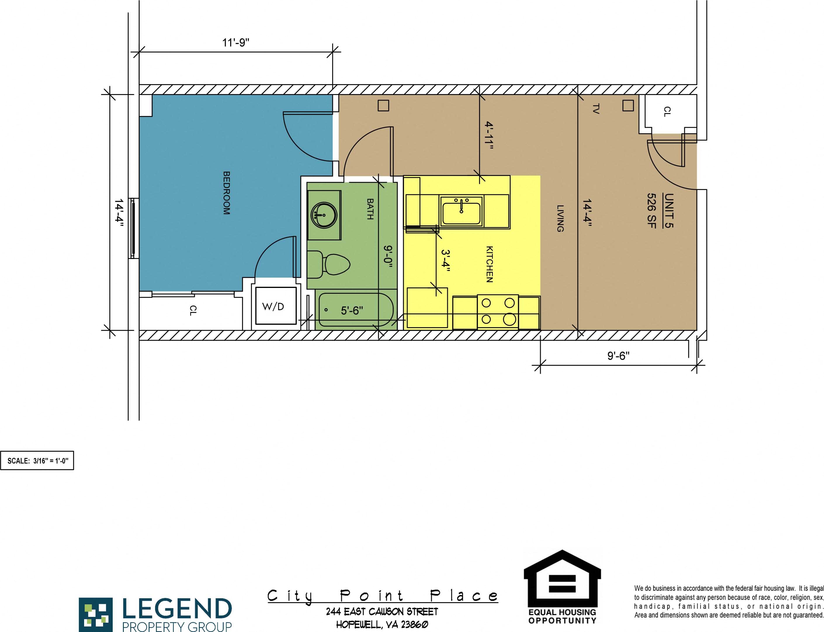 Floorplan City Point Place Unit 5 Floorplan City Point Place Unit 5